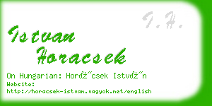 istvan horacsek business card